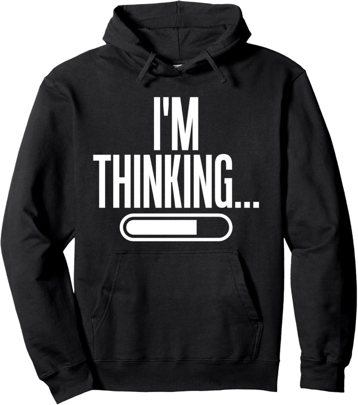 Im thinking load retro cool graphic design Pullover Hoodie
