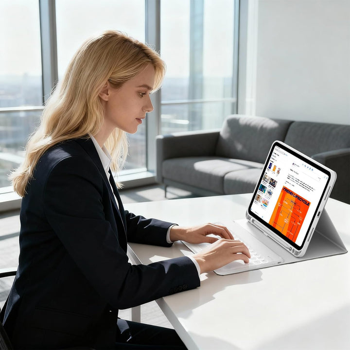 ZOPSGYU Hülle mit Tastatur für iPad A16 11. /10. Generation 2025/2022, 11/10,9 Zoll, Farben Beleucht