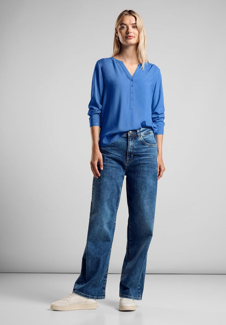 Street One Damen Style Bamika Bluse 34 Marina Blue, 34 Marina Blue