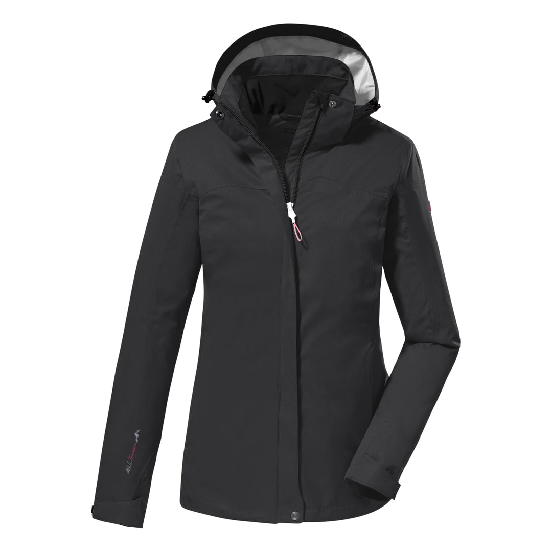 Killtec Damen Kos 133 Wmn Jckt Funktionsjacke/Outdoorjacke mit abzippbarer Kapuze 34 Schwarz, 34 Sch