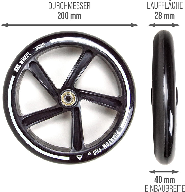 Apollo City Scooter Ersatzräderset Pro Wheels - ABEC 7 Kugellager, Roller Rad Ersatz-Räder passend C