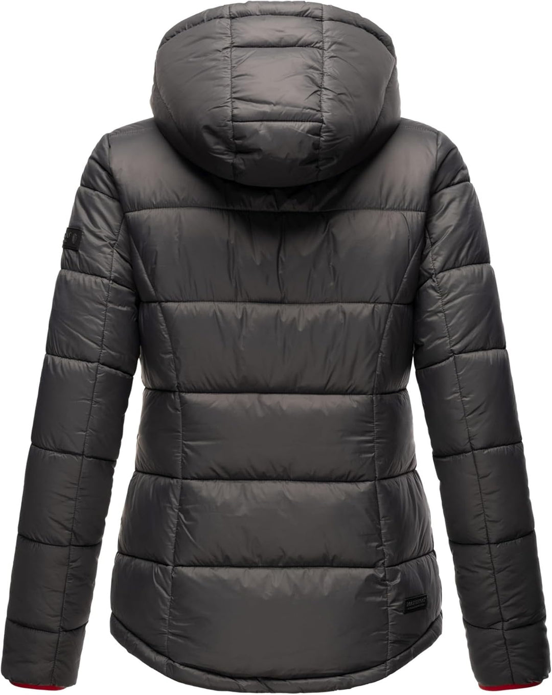 MARIKOO Damen Steppjacke gesteppte Winterjacke mit Kapuze B927 34 Anthrazit, 34 Anthrazit