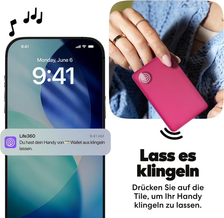Tile by Life360 Slim - Geldbörsenfinder, Bluetooth-Tracker und Gegenstandsfinder für Gepäckanhänger,