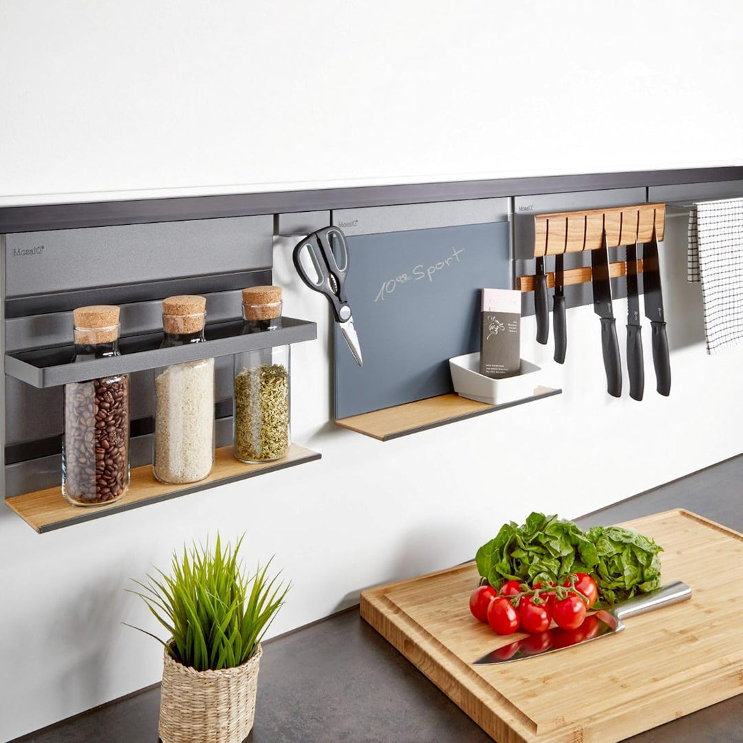 SOTECH Linero MosaiQ EasyLine schwarz 600 x 22 x 29 mm Aluminium Küchenreling Relingleiste Profillei