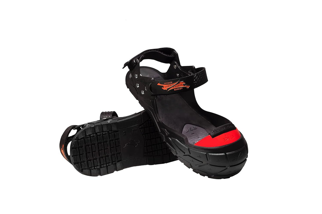 Tiger-Grip VISITOR PREMIUM Sicherheits-Überschuh, schwarz, medium (37-42 EU, grau), Schutzkappe, rut