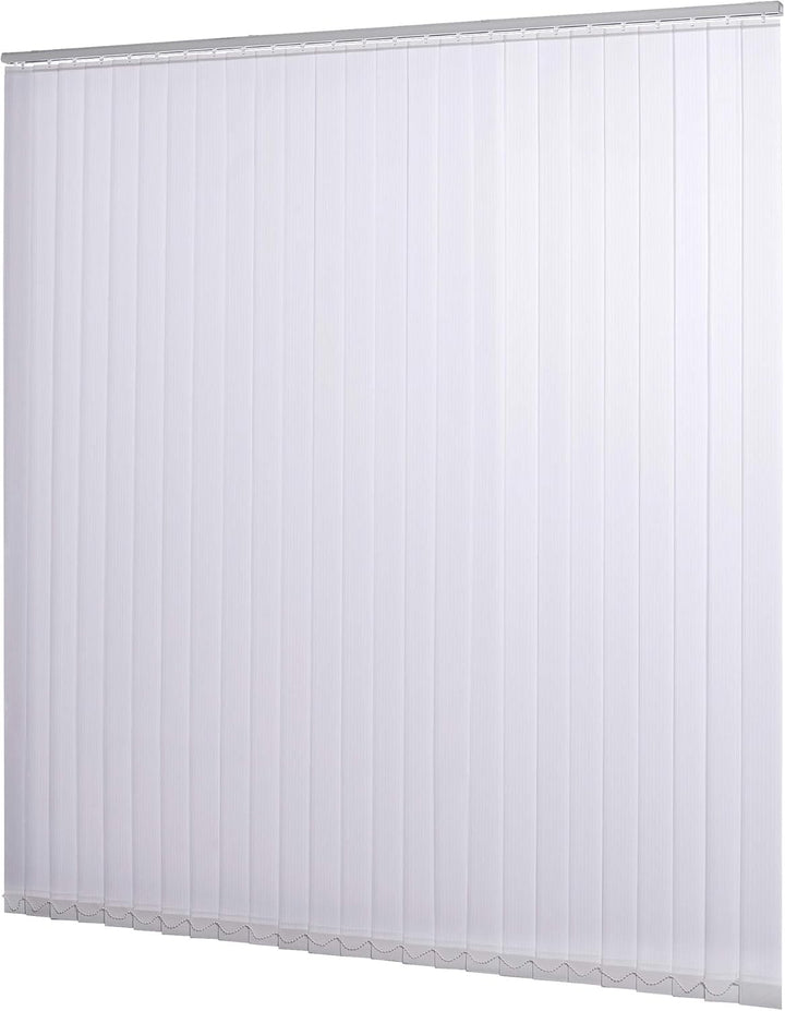JalousieCrew Vertikal Lamellenvorhang Farbe weiss - Breite 100 bis 250 cm - Höhe 250 cm (individuell