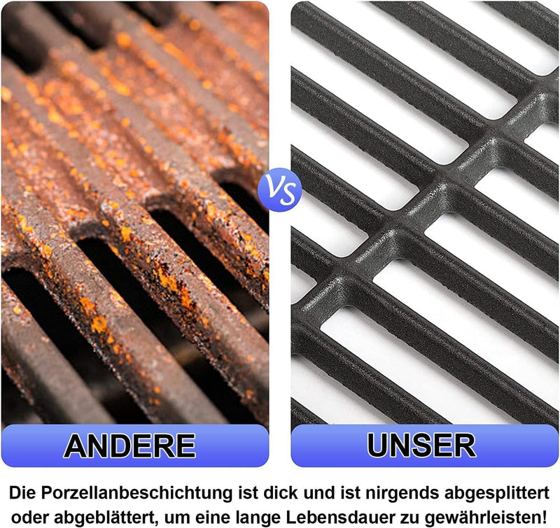 Vnierxful Gusseisen Grillrost für Weber Spirit I & II 200 Serie, Spirit E-210, E-220, S-210, S-220 G