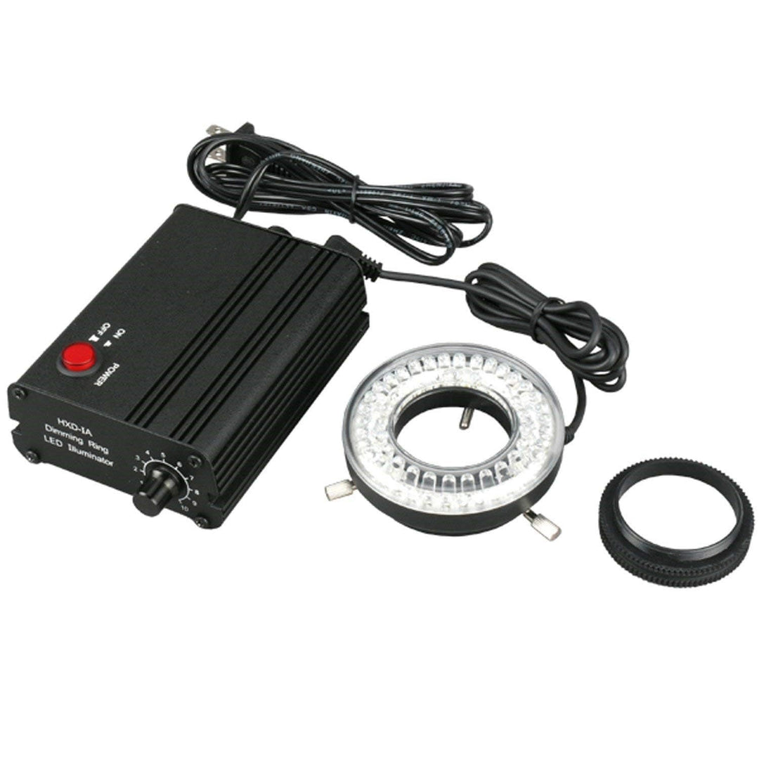AmScope LED-80MB 80-LED Mikroskop Ringlicht mit Metallgehäuse und Adapter, schwarz