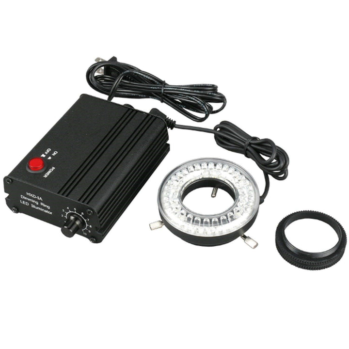 AmScope LED-80MB 80-LED Mikroskop Ringlicht mit Metallgehäuse und Adapter, schwarz