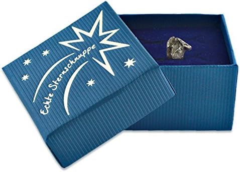 Echte Sternschnuppe in Geschenkbox mit Widmung zur Geburt - Meteorit mit Echtheitszertifikat und Tau