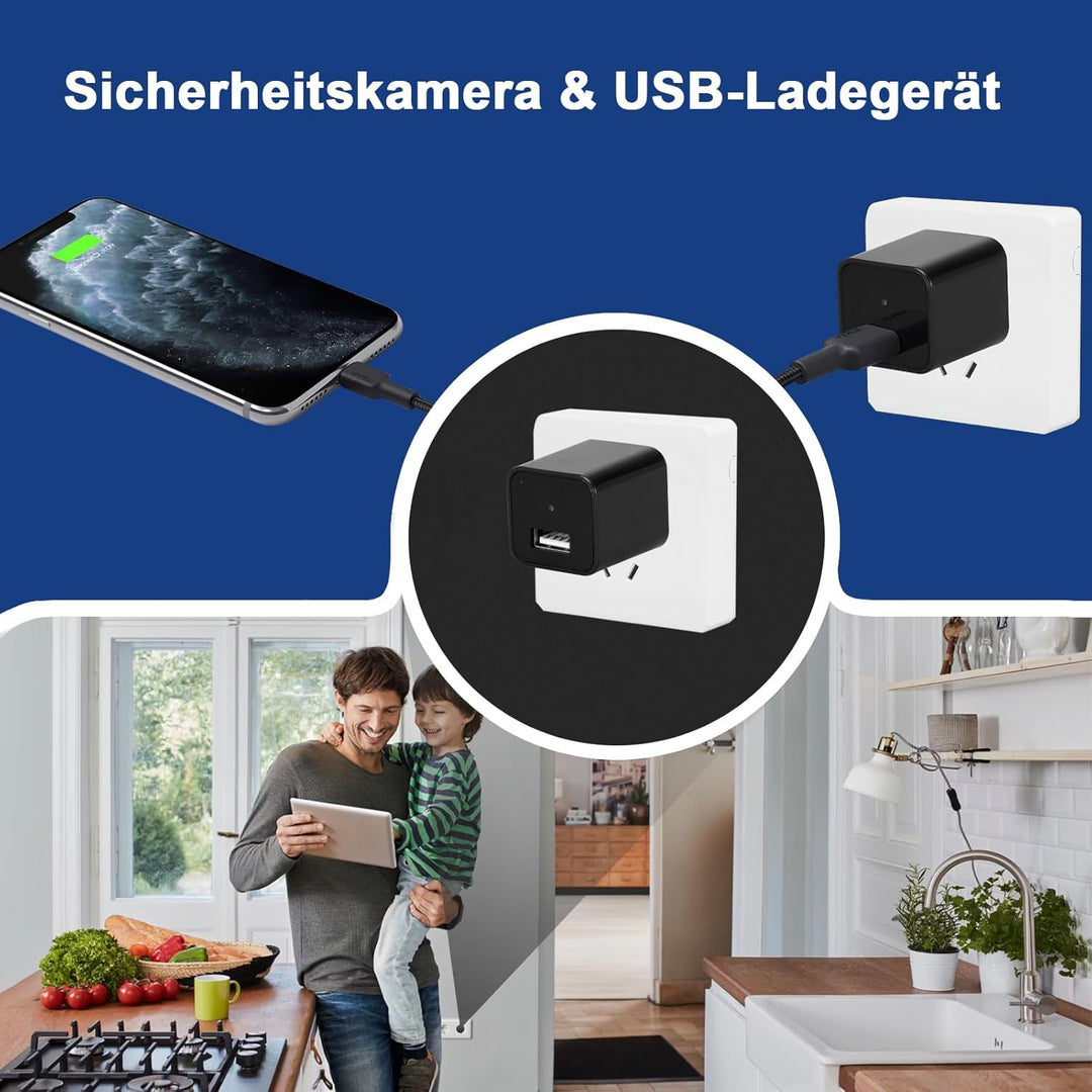sakalaka Überwachungskamera HD 1080P Mini Kamera Videorekorder mit Bewegungserkennung und Loop-Aufze