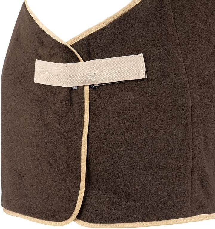 Equinate Abschwitzdecke Nevada aus Fleece mit Widerristpolster und Kreuzbegurtung 165cm Braun Braun