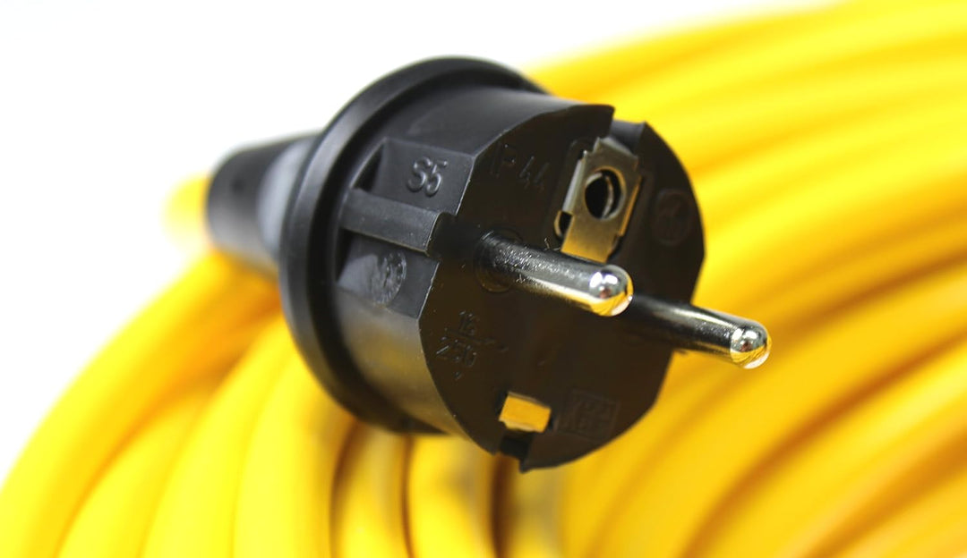 as - Schwabe Verlängerungsleitung 25m, Schutzkontaktstecker u. Schutzkontaktkupplung mit Spritzschut