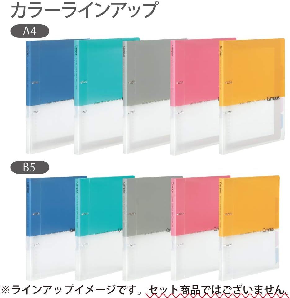 Kokuyo Campus Schnellhefter A4, 2 Löcher, bis zu 100 Blatt, blau, Japan Import (RU-PP158B) A blau, A