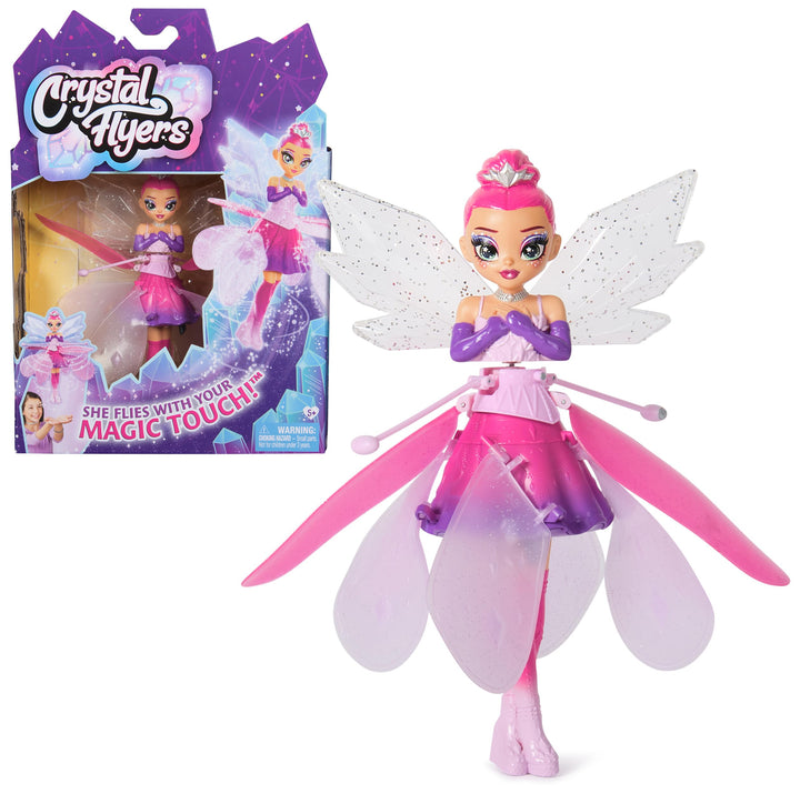 Crystal Flyers, Magical Flying Toy Doll with Crystal Wings, Girls Gifts, Interactive Kids Toys for G