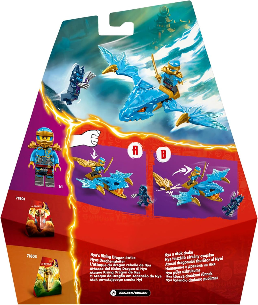 LEGO NINJAGO Nyas Drachengleiter, Ninja-Set mit Drachen-Spielzeug und Figuren inkl. NYA-Minifigur mi
