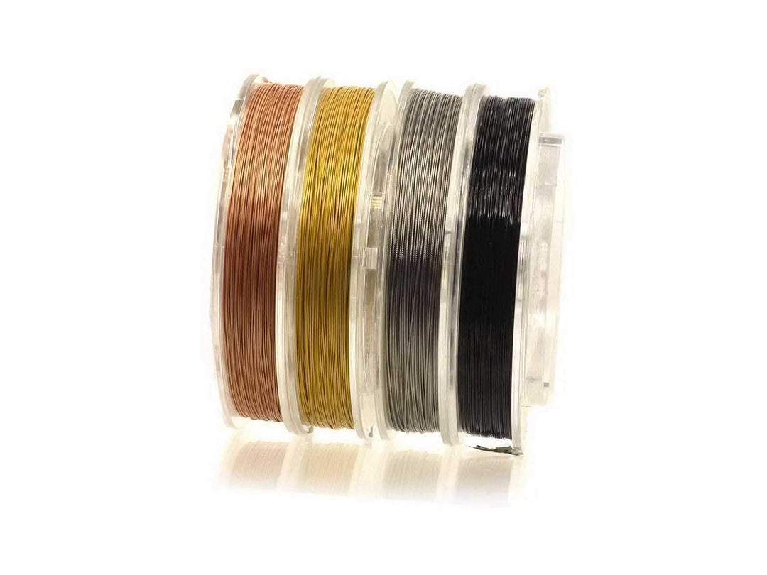 Edelstahldraht, Stahlseil, 0,4mm, 100m Rolle, Schmuckdraht für Kette, Armband, nylon ummantelt hautv