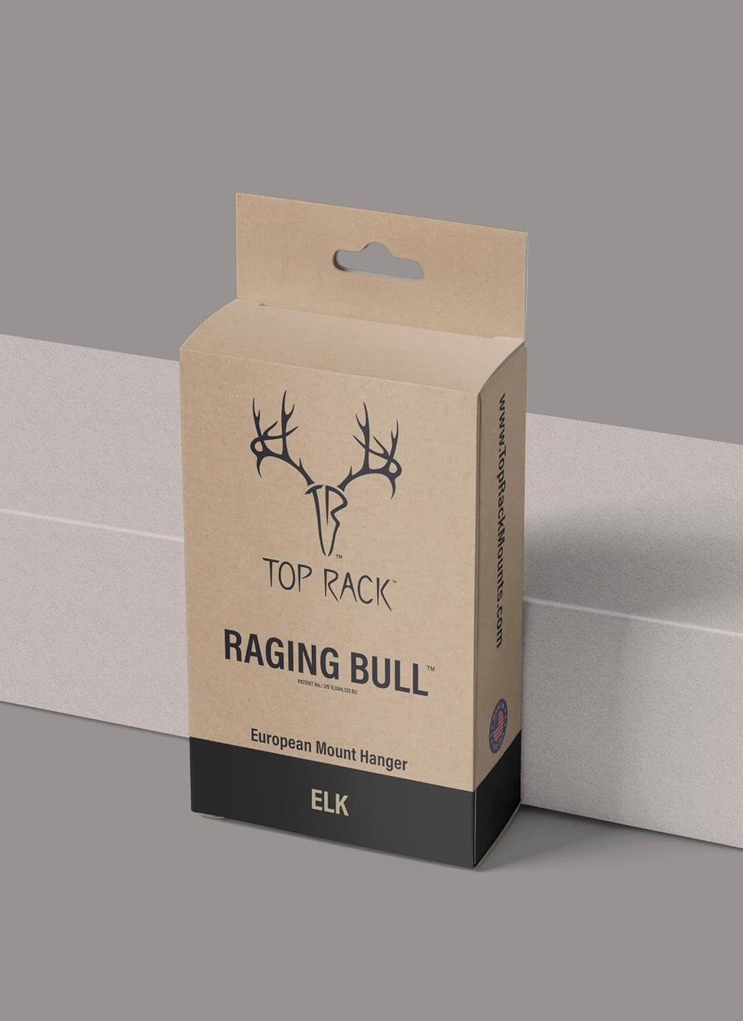 Top Rack: Europäischer Schädel-Aufhänger (Raging Bull: Elch European Mount Hanger, Schwarz) ELK: Rag