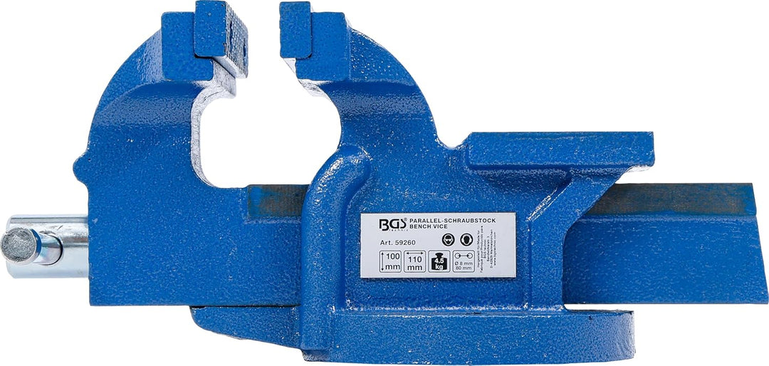 BGS 59260 | Parallel-Schraubstock | 100 mm Spannbacken | Werkbankschraubstock, 100 mm
