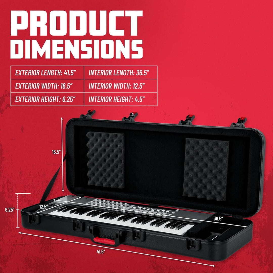 Gator Cases Flight Case für 49-stimmige Keyboards mit TSA-zugelassenem Verschluss und versenkten Rol