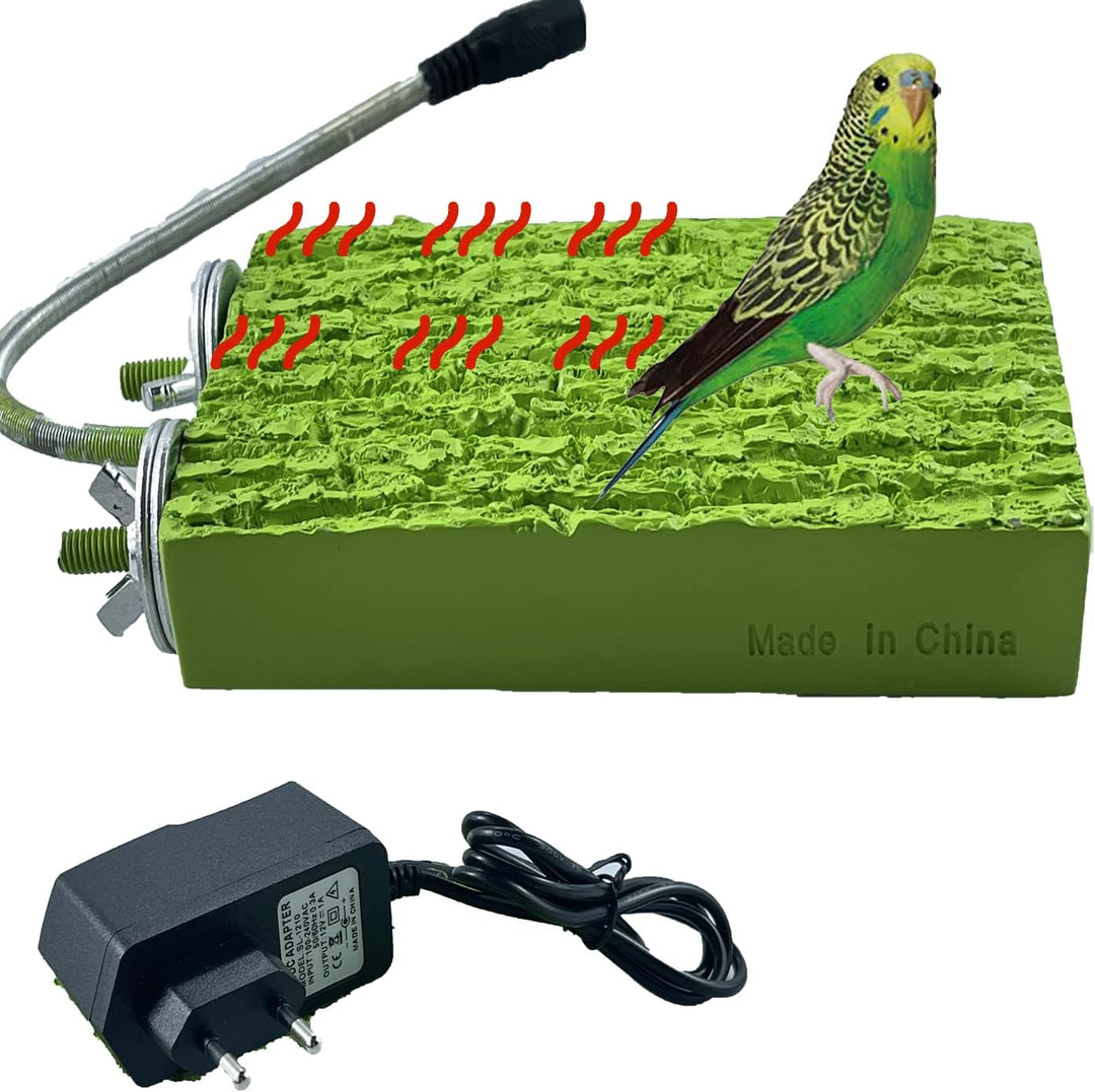 Lelukee Vogel Barsch Stand Plattform Korksitzbrett Wellensittich Vogel Heizung für Graupapageien, Si