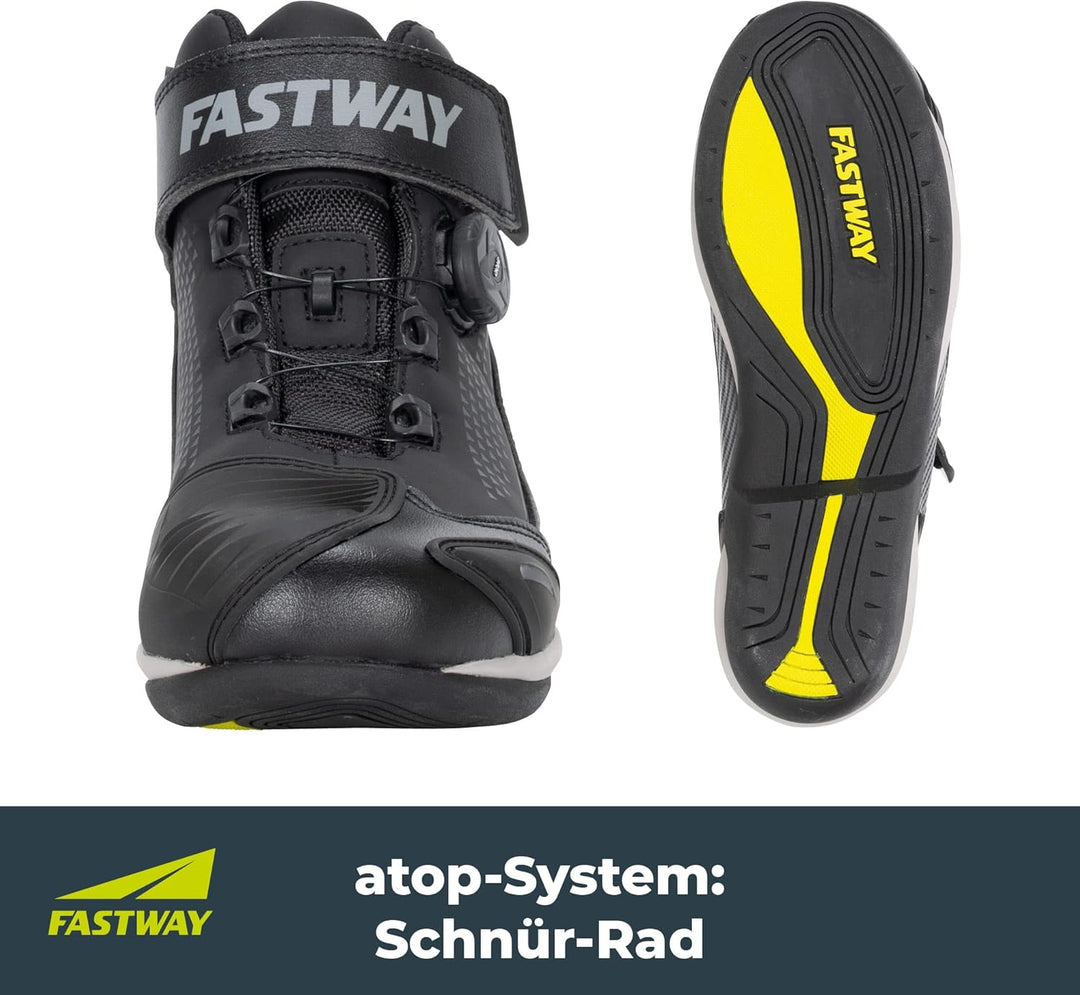 FAST WAY City 1 Motorrad Schuhe Herren & Damen, CE Zertifizierte Motorradschuhe, Motorradstiefel mit