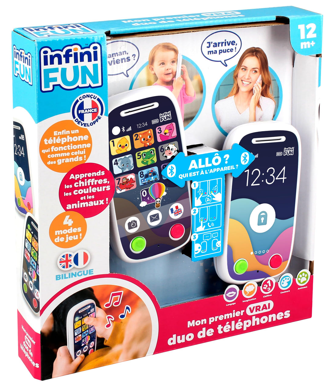 Infini Fun Mein erstes wahres Duo von Telefonen – das erste Telefon, mit dem Sie Anrufe über Bluetoo