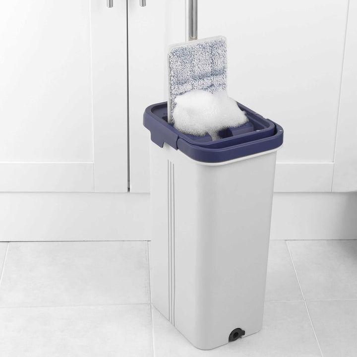 Beldray LA030223FEU7 Deep Clean Flachmopp &amp; Eimer Set – selbstauswringender Schmutzabstreifer mit zw