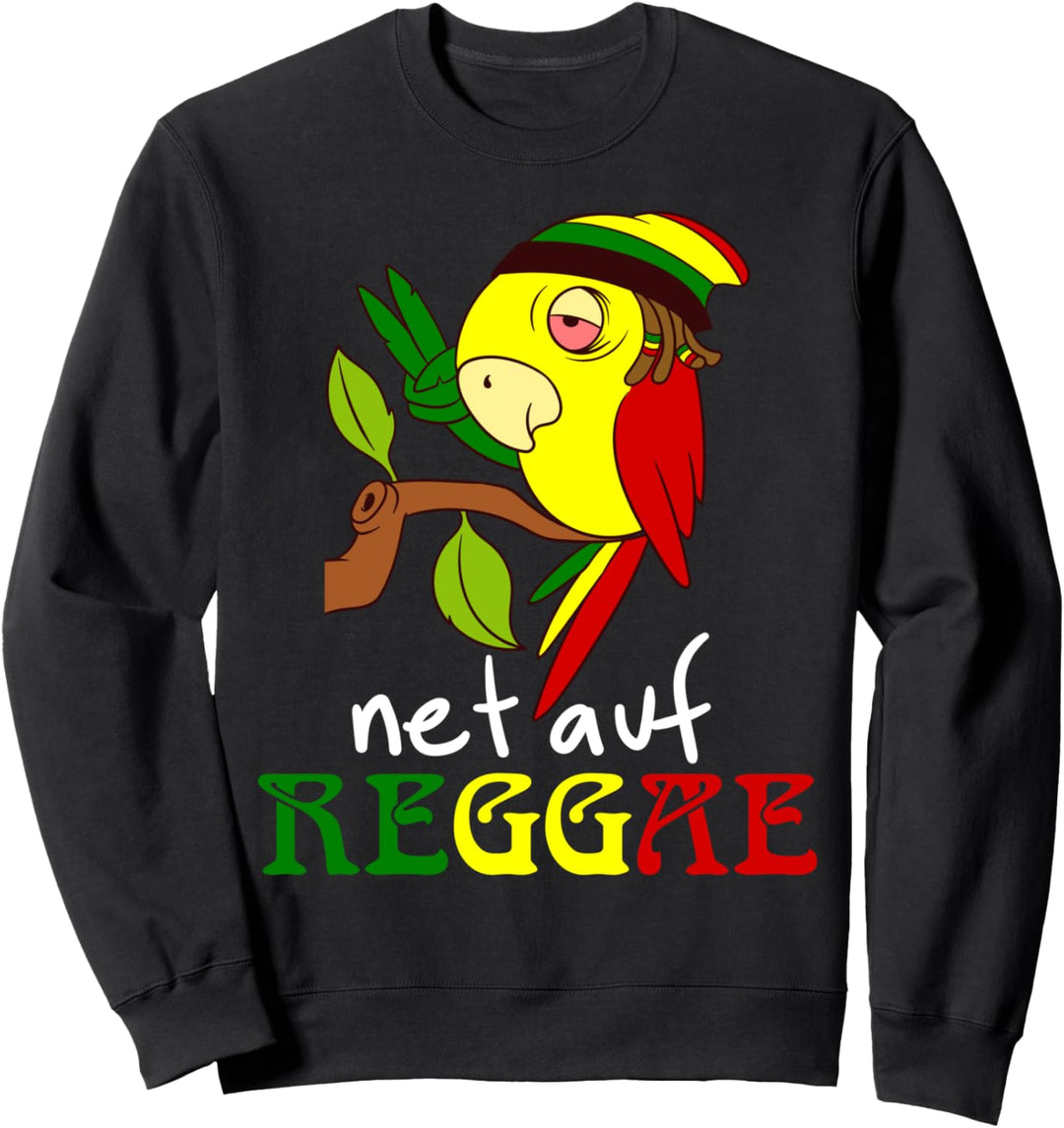 Papagei Net AUF REGGAE gechillter Rastafari Papagei Reggae Sweatshirt