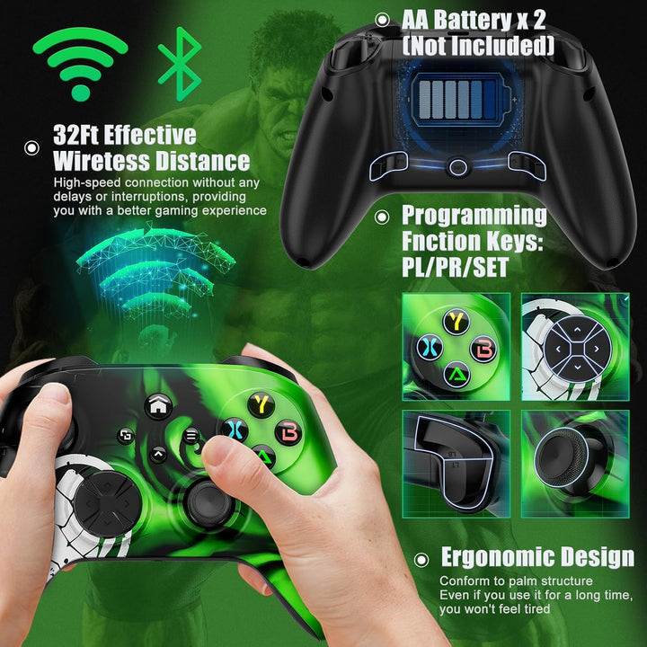 GGiking Wireless Controller für Xbox Series, Xbox One, PC, iOS, Android, mit Grip-Vibration + Trigge