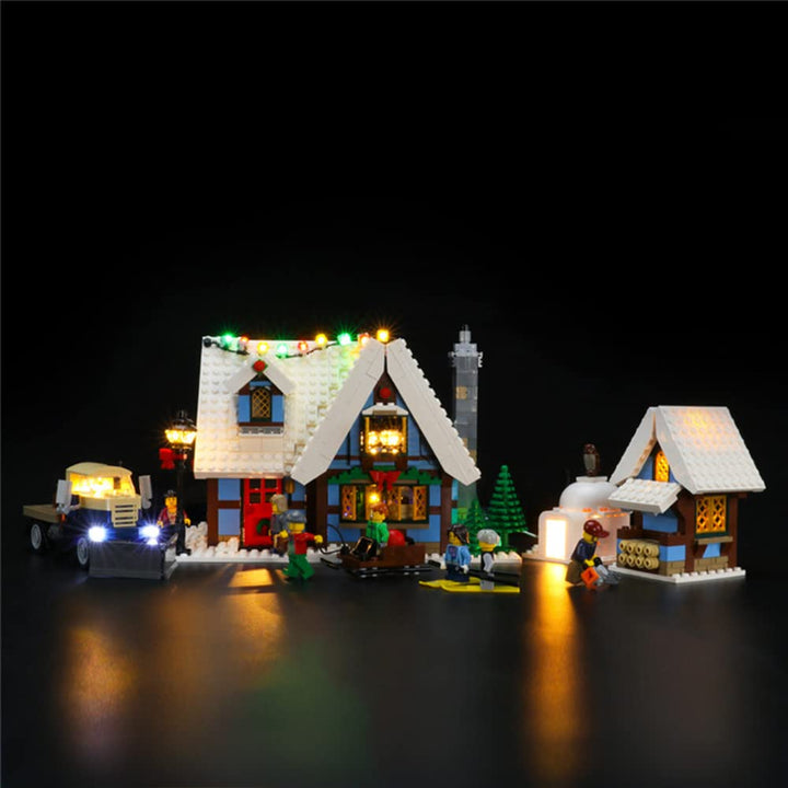 GEAMENT LED Licht-Set Kompatibel mit Lego Winter Hut (Winter Village Cottage) - Beleuchtungsset für