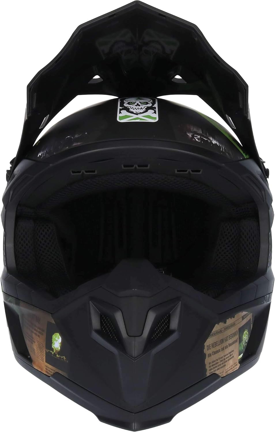 Broken Head Supermoto- & Motocross-Helm Resolution Grün - Schwarz-Grün S (55-56 cm) Crosshelm, S (55