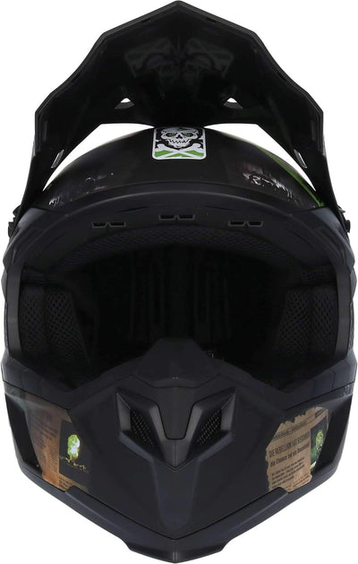 Broken Head Supermoto- & Motocross-Helm Resolution Grün - Schwarz-Grün S (55-56 cm) Crosshelm, S (55