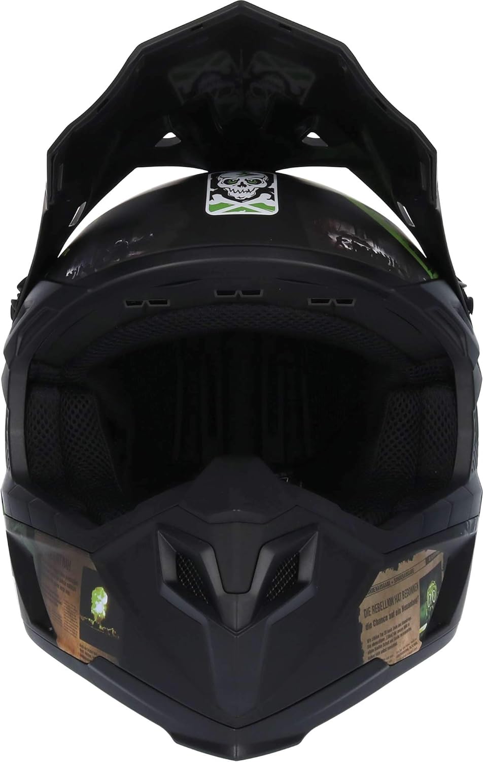 Broken Head Motocross-Helm Resolution - MX-Helm - Supermotohelm L (59-60 cm) Schwarz-Grün, L (59-60