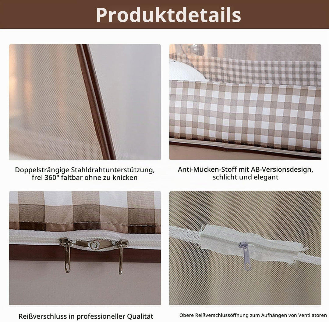 Moskitonetz Bett Pop Up, Faltbares Bett-Moskitonetz, Tragbares Reise-moskitonetz, Moskito-Campingzel