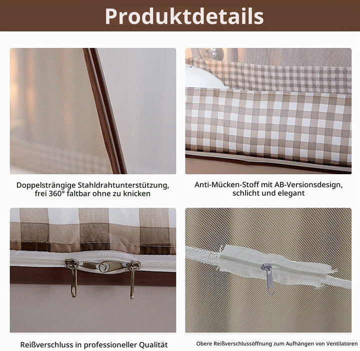 Moskitonetz Bett Pop Up, Faltbares Bett-Moskitonetz, Tragbares Reise-moskitonetz, Moskito-Campingzel