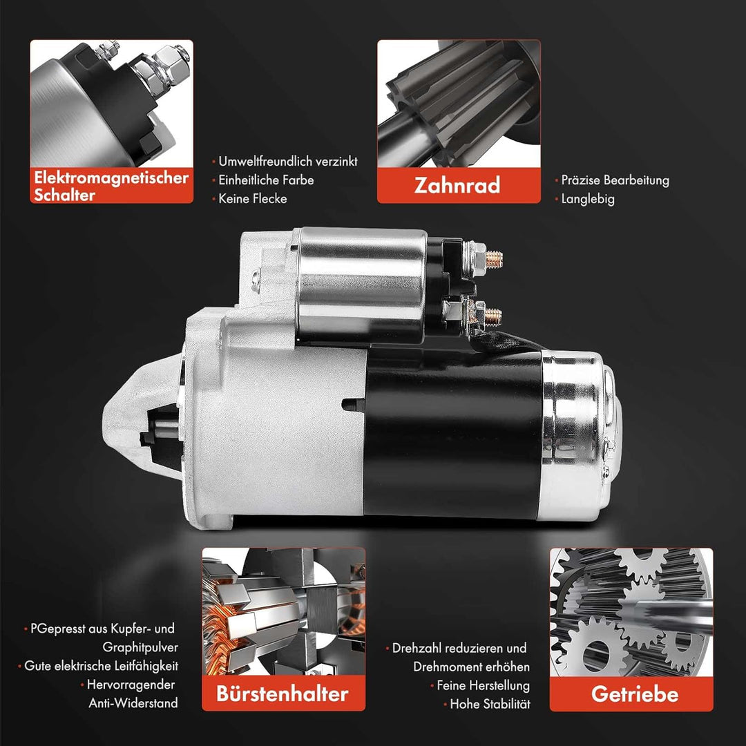 Frankberg Anlasser Starter 1,7KW Kompatibel mit Astra J GTC 2012-2015 Insignia A G09 2008-2017 Zafir