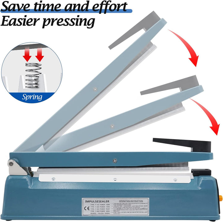 MOGOULUA 400mm Heisssiegelgerät Folienschweissgerät 5mm Dichtungsbreite Balkenschweissgerät Versiege