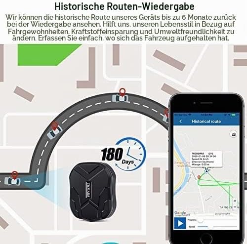 TKMARS Mini GPS Tracker Ohne ABO GPS Tracker Klein für Auto, Kinder, Koffer, Fahrrad，Dokumentation，1