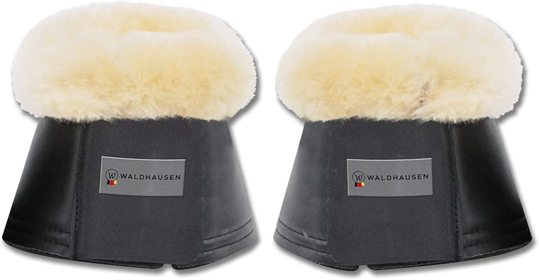 WALDHAUSEN Lammfell Hufglocke, Paar XX-Large Schwarz, XX-Large Schwarz