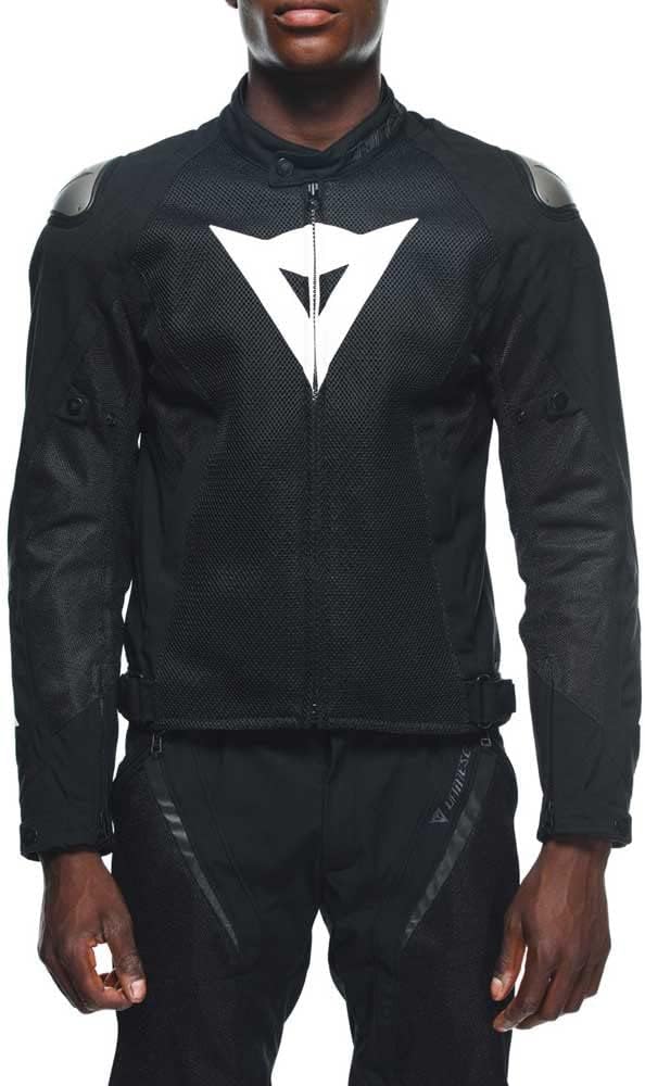 Dainese Herren Energyca Air Tex Jacket Motorradjacke Cordura mit Protektoren 62 Schwarz/Schwarz, 62