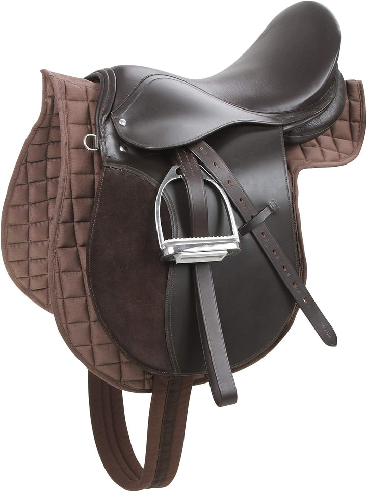 Kerbl 32198 Hafl.-Sattelset braun (incl.Gurt,Decke,Steigbügel,-riemen) braun Haflinger: 17.5 inches,
