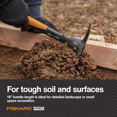 Fiskars 751220-1001 Pro IsoCore Hacke/Spitzhacke, 0,7 kg, Orange/Schwarz 1.5 lb, 1.5 lb
