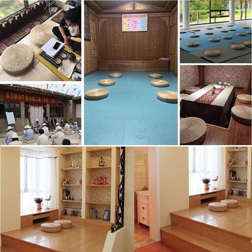 HUAWELL Tatami Bodenkissen, Sitzkissen, gross, rund, gepolstert, für den Aussenbereich, 2 Stück 19.7
