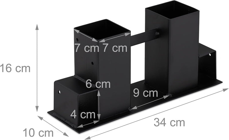 Relaxdays Holzstapelhilfe 4er Set, für Feuerholz, Kaminholzregal selber bauen, Brennholzstapelhalter