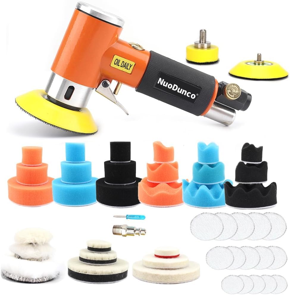 NuoDunco Mini poliermaschine, Druckluft Polierer, 25mm 50mm 75mm Exzenter schleifer Winkelschleifer