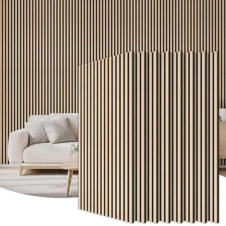 TONOR 8-Pack Akustikpaneele holz, 120 cm x 60 cm – 5,76 m², Wandpaneele holz Holzpaneele für Wände,