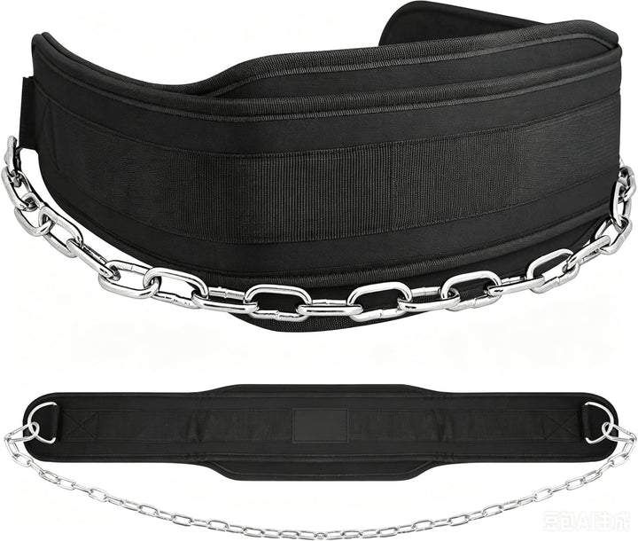 Dip-Gürtel mit Kette – Klimmzug Gürtel für Zusatzgewicht | Gewichtsgürtel für Dips & Calisthenics |
