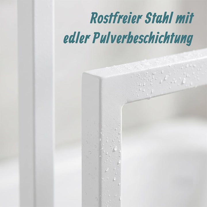 Relaxdays Handtuchständer, 3 Stangen, Stahl, H x B x T: 82,5 x 46 x 21 cm, freistehender Duschtuchha