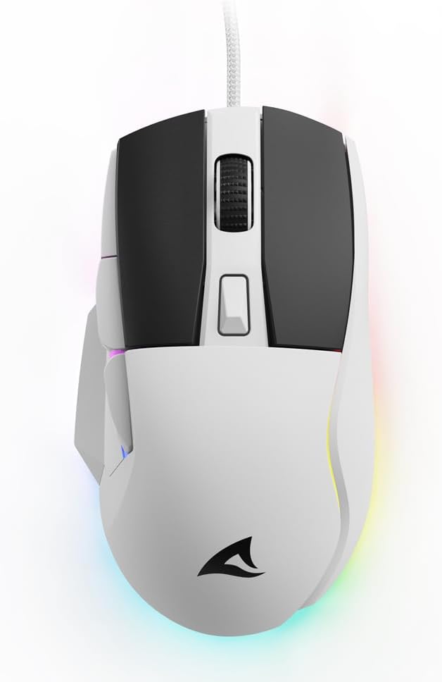Sharkoon Skiller SGM35 White, Optical Gaming Maus, RGB, PBT Button